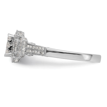 14K Weißgold Ehering mit natürlichen Diamanten