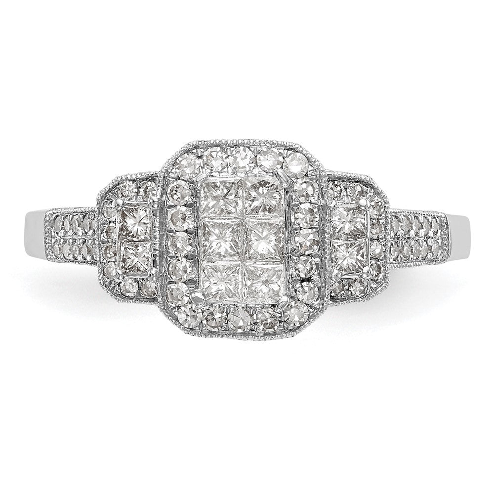 14K Weißgold Ehering mit natürlichen Diamanten