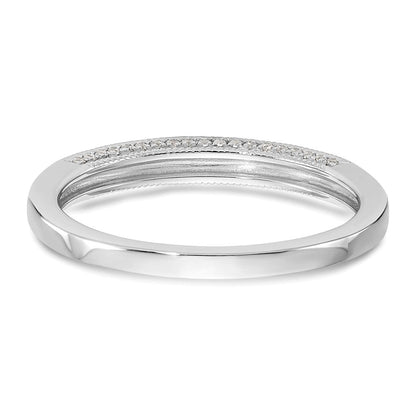 14K Weißgold Ehering mit natürlichen Diamanten