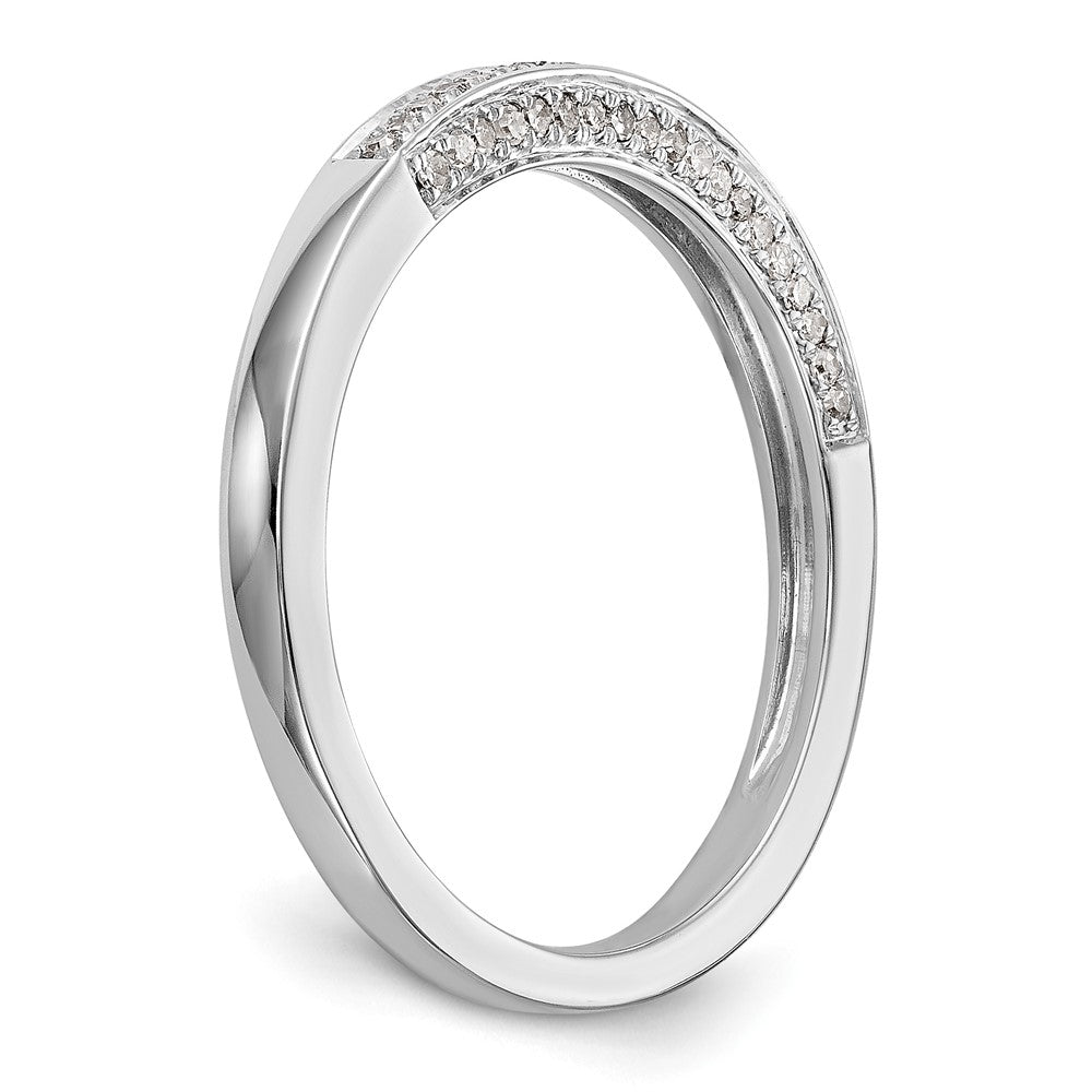 14K Weißgold Ehering mit natürlichen Diamanten