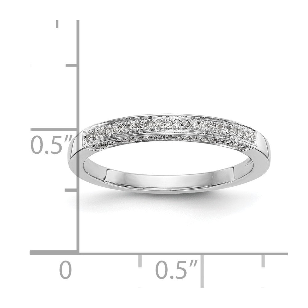 14K Weißgold Ehering mit natürlichen Diamanten