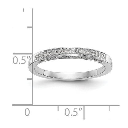 14K Weißgold Ehering mit natürlichen Diamanten