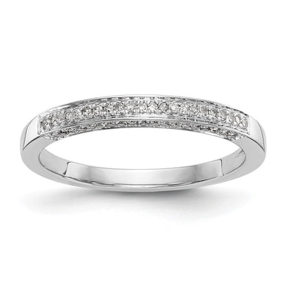 14K Weißgold Ehering mit natürlichen Diamanten