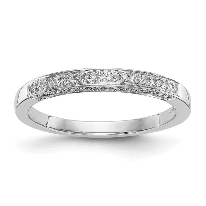 14K Weißgold Ehering mit natürlichen Diamanten