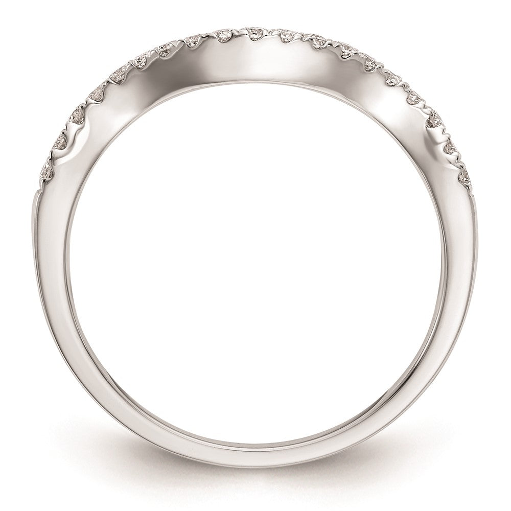 14K Weißgold Ehering mit natürlichen Diamanten