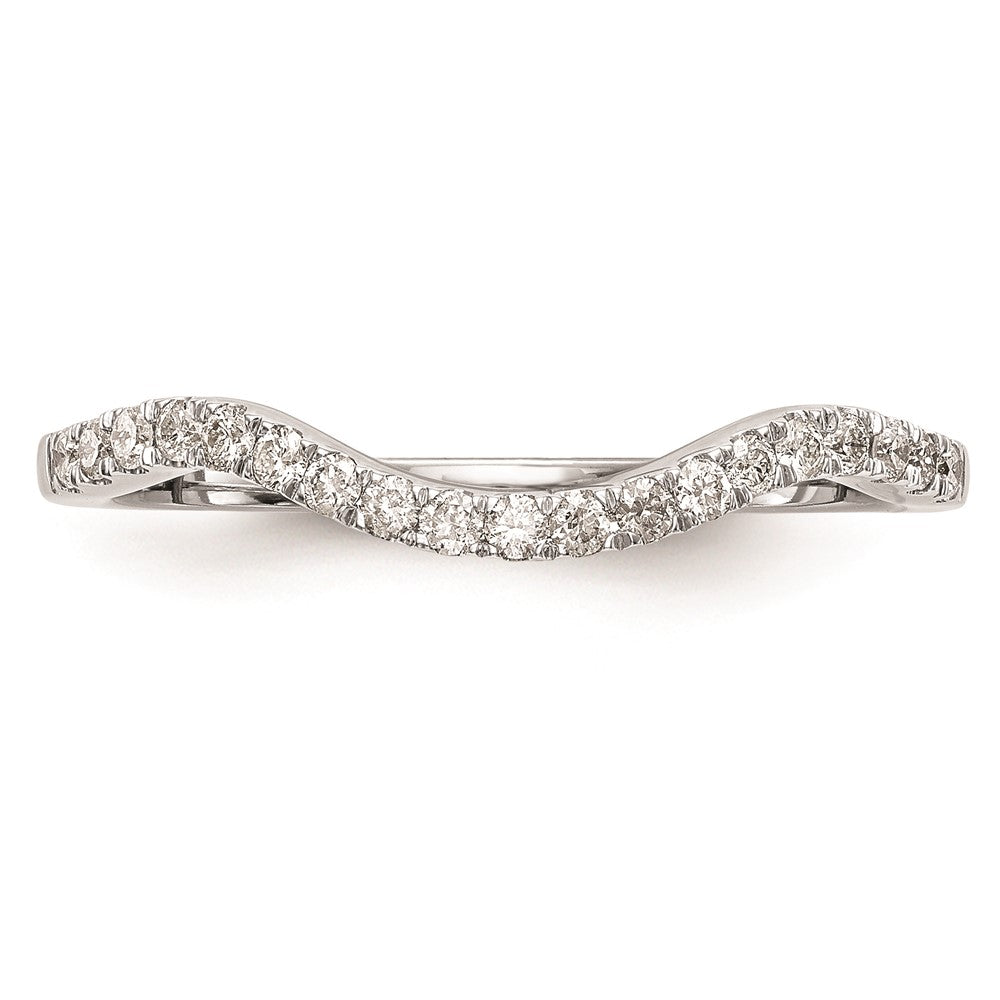 14K Weißgold Ehering mit natürlichen Diamanten