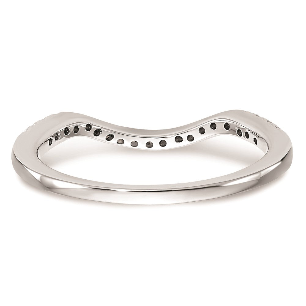 14K Weißgold Ehering mit natürlichen Diamanten