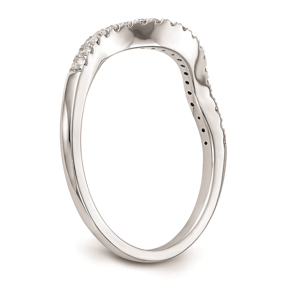 14K Weißgold Ehering mit natürlichen Diamanten