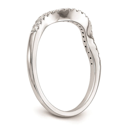 14K Weißgold Ehering mit natürlichen Diamanten