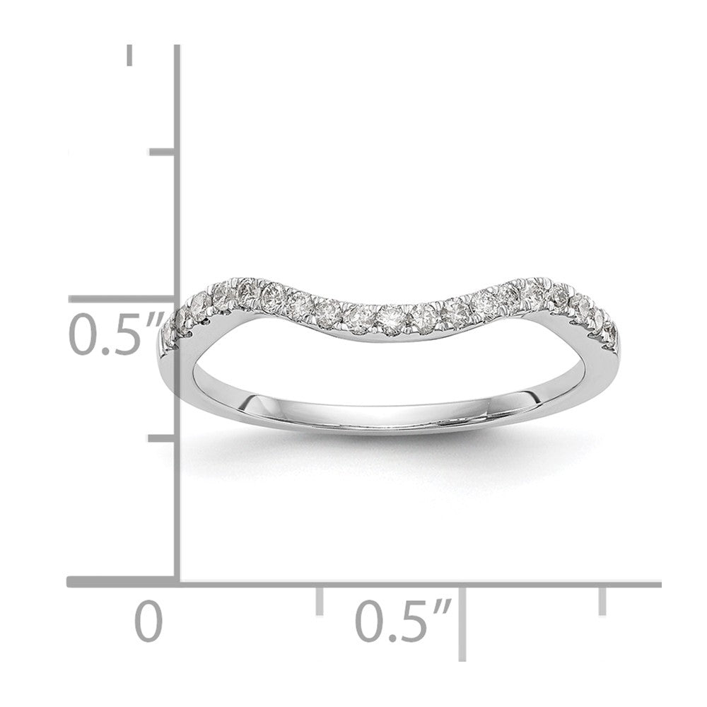 14K Weißgold Ehering mit natürlichen Diamanten