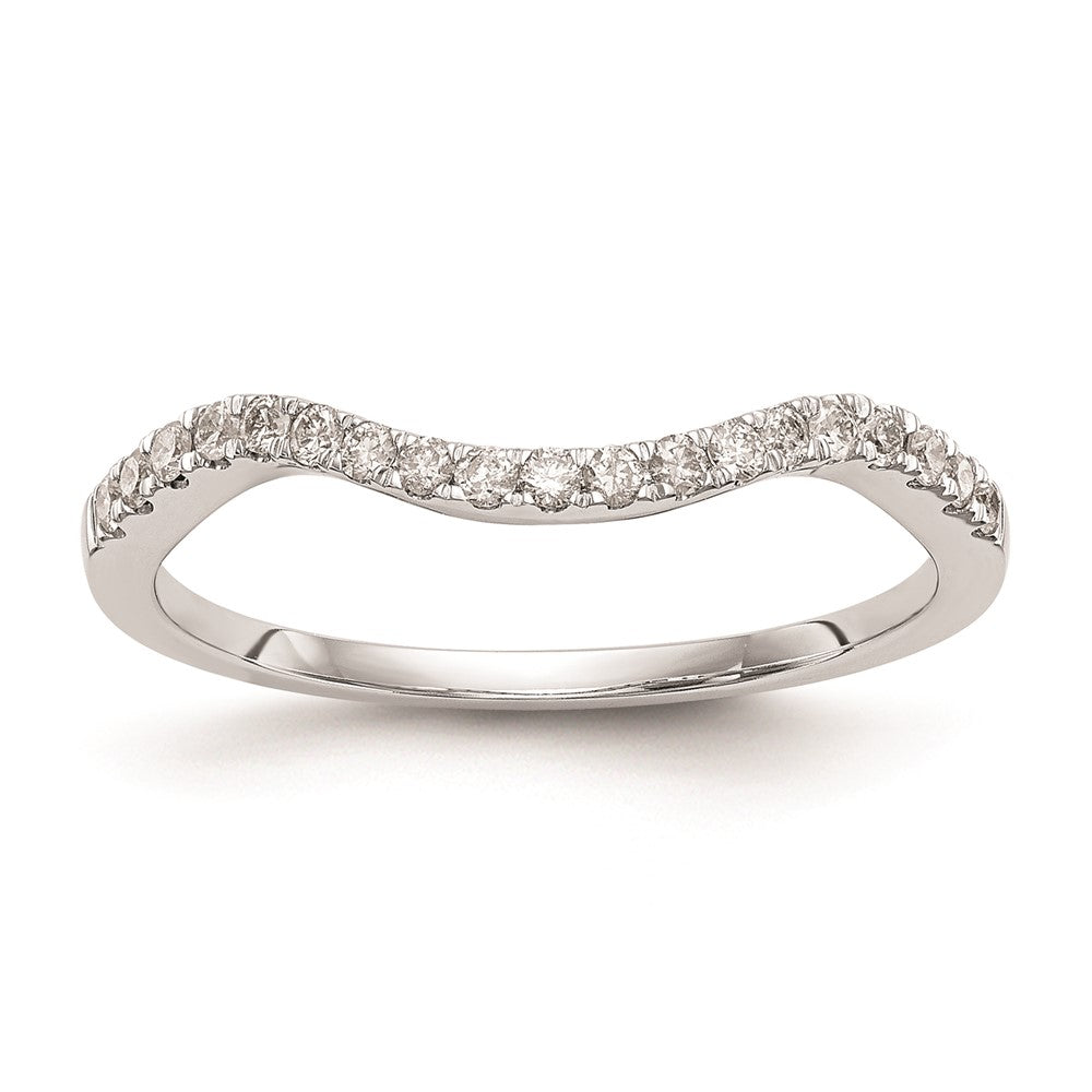 14K Weißgold Ehering mit natürlichen Diamanten