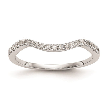 14K Weißgold Ehering mit natürlichen Diamanten