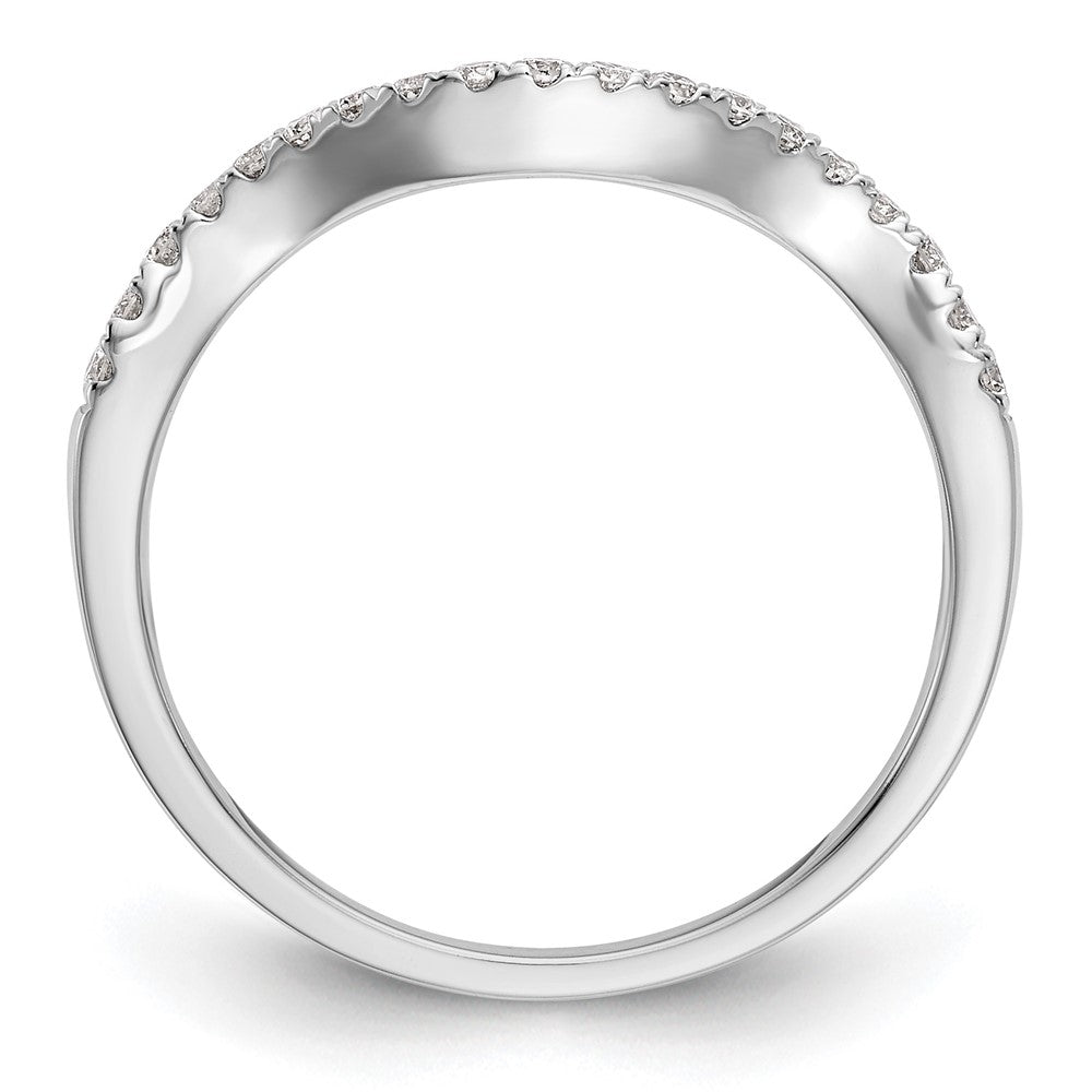 14K Weißgold Ehering mit 0,2 ct. Diamant aus Laborzucht VS/SI+ G+