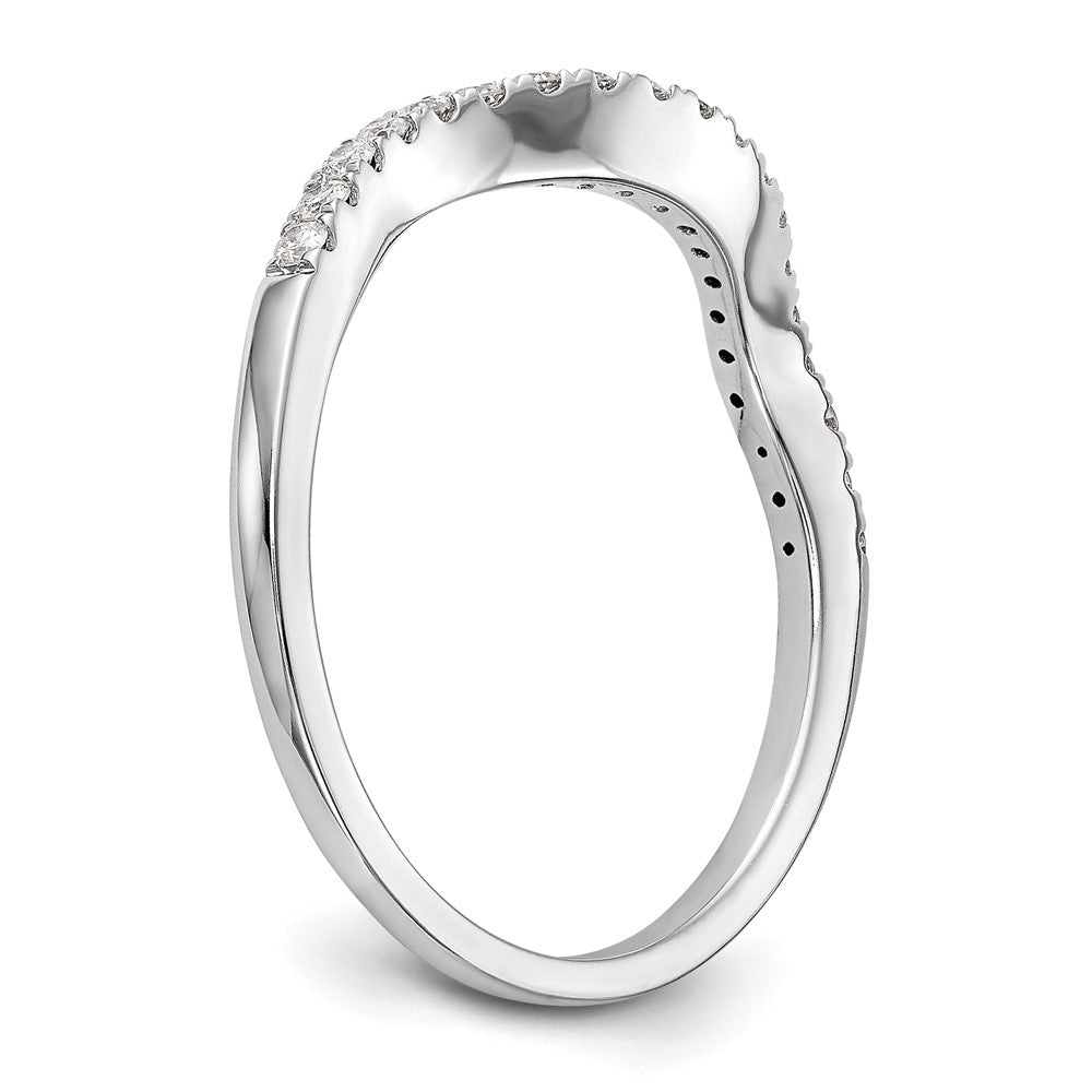 14K Weißgold Ehering mit 0,2 ct. Diamant aus Laborzucht VS/SI+ G+