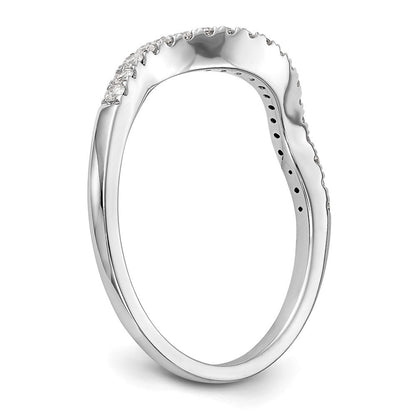 14K Weißgold Ehering mit 0,2 ct. Diamant aus Laborzucht VS/SI+ G+