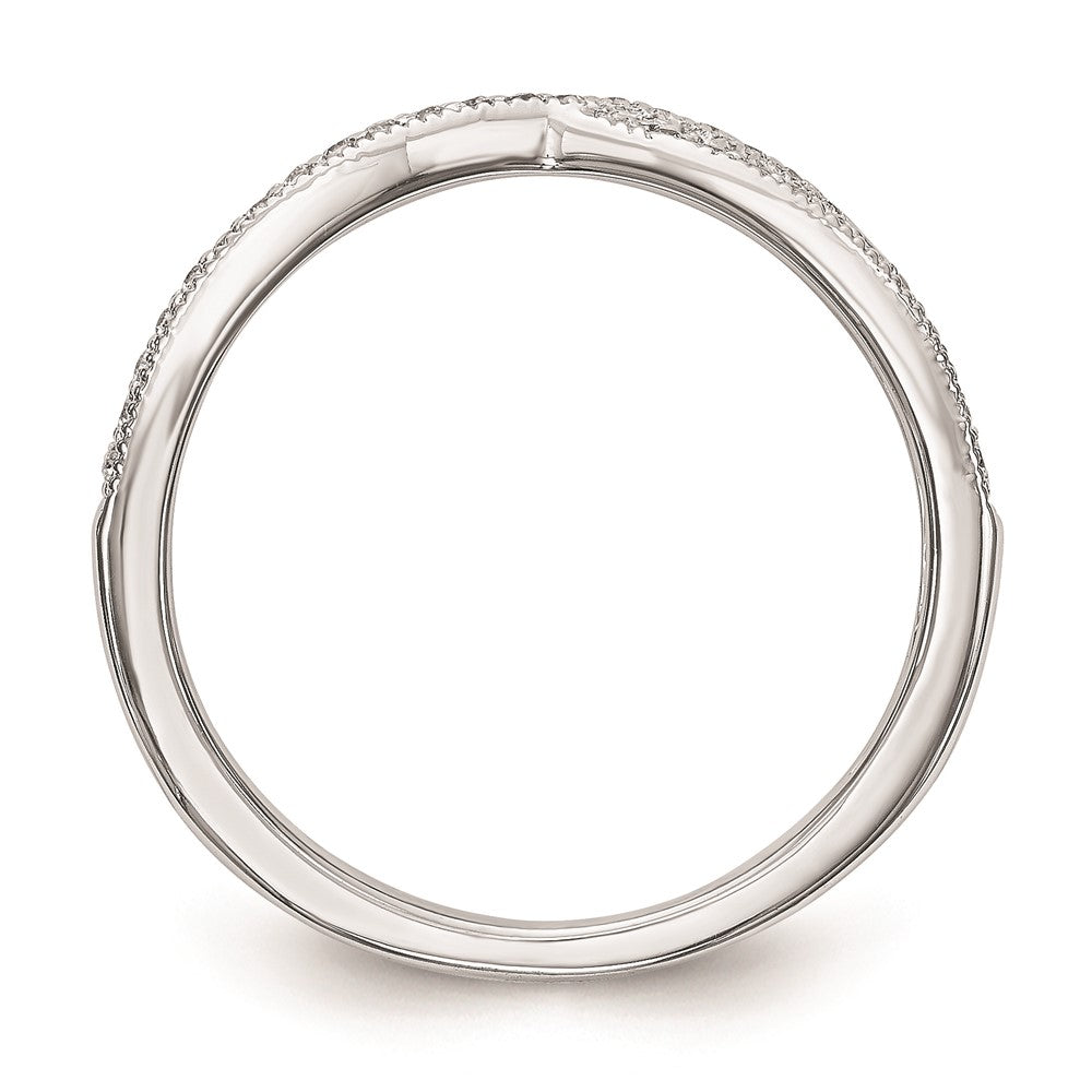 14K Weißgold Ehering mit natürlichen Diamanten