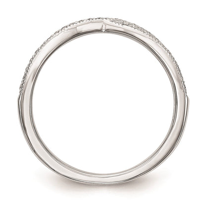 14K Weißgold Ehering mit natürlichen Diamanten