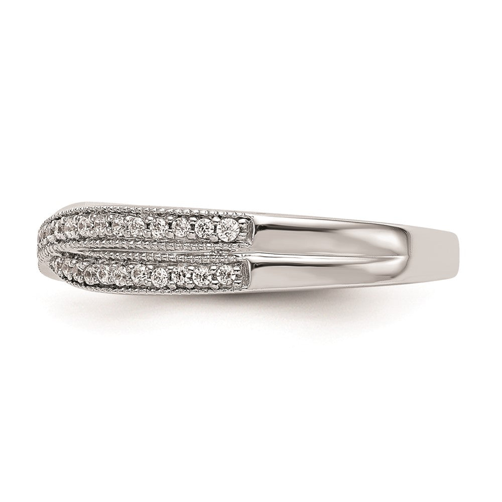 14K Weißgold Ehering mit natürlichen Diamanten