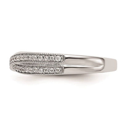 14K Weißgold Ehering mit natürlichen Diamanten