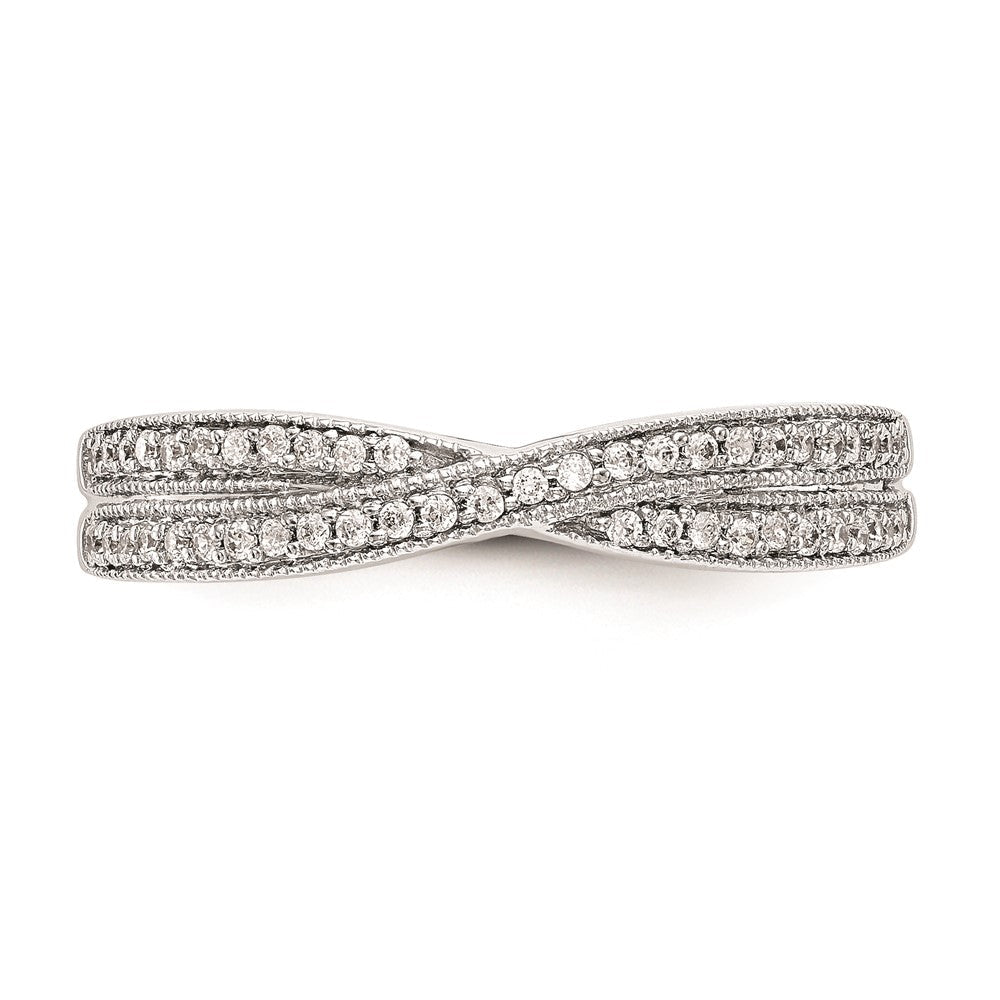 14K Weißgold Ehering mit natürlichen Diamanten