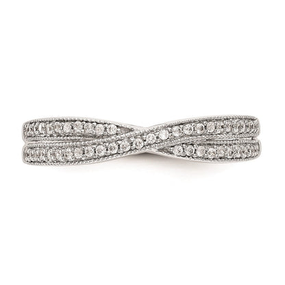 14K Weißgold Ehering mit natürlichen Diamanten