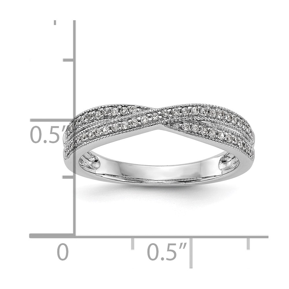 14K Weißgold Ehering mit natürlichen Diamanten