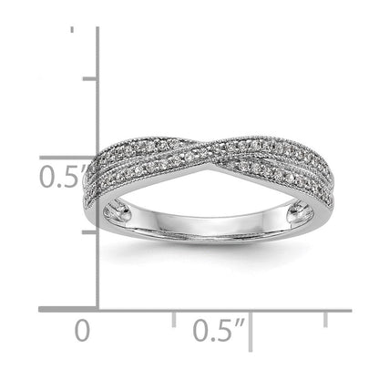 14K Weißgold Ehering mit natürlichen Diamanten