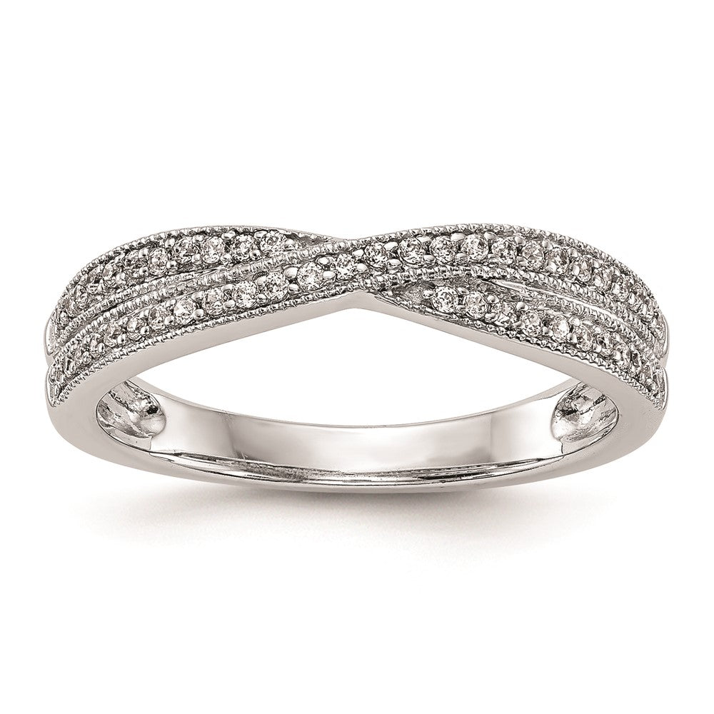 14K Weißgold Ehering mit natürlichen Diamanten