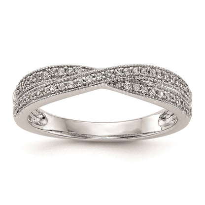 14K Weißgold Ehering mit natürlichen Diamanten