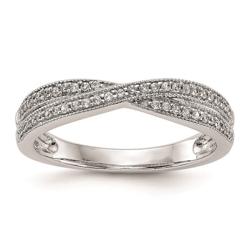 14K Weißgold Ehering mit natürlichen Diamanten