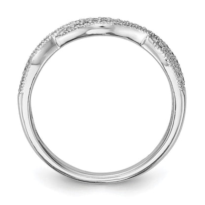 14K Weißgold Ehering mit natürlichen Diamanten