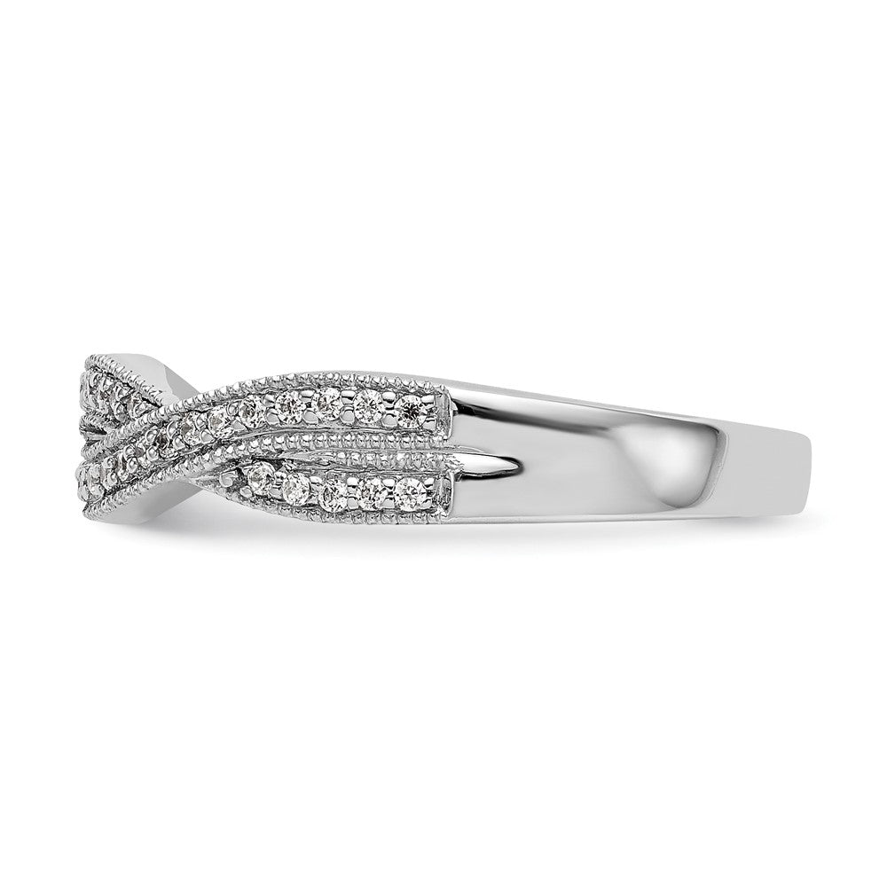 14K Weißgold Ehering mit natürlichen Diamanten