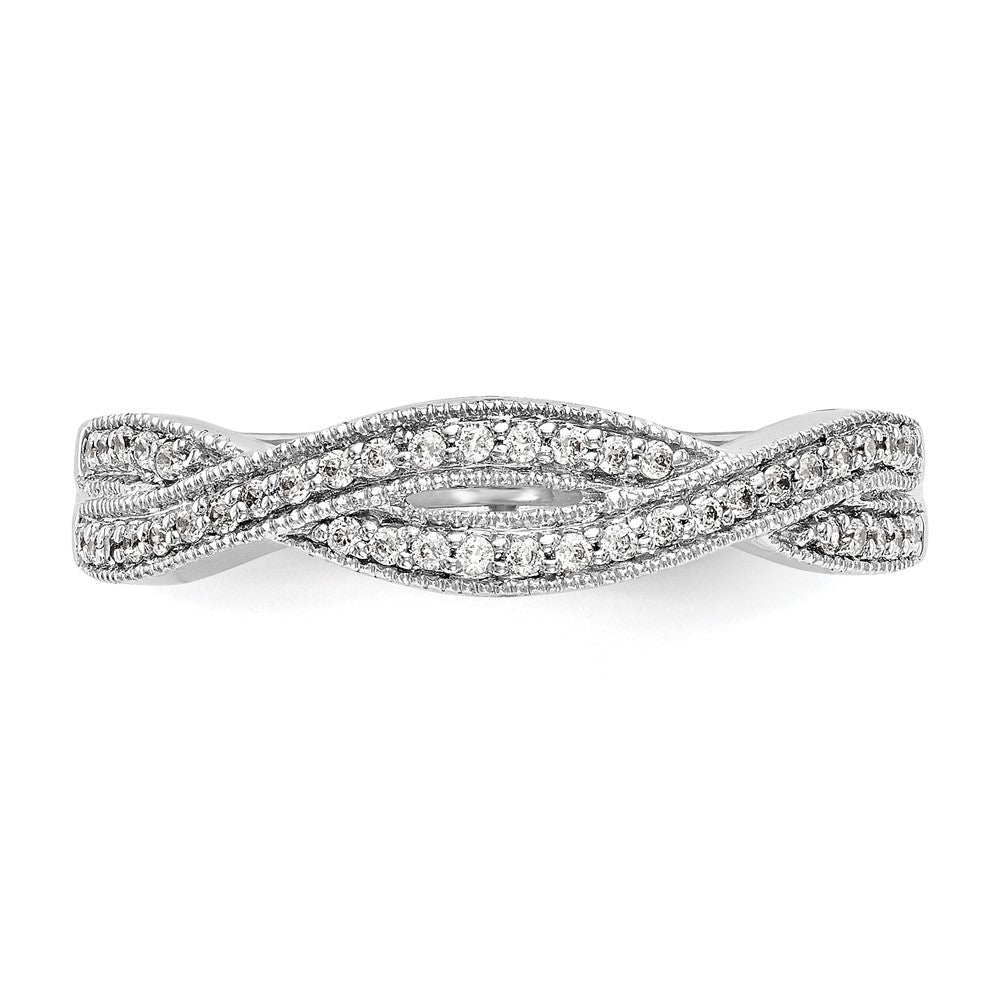 14K Weißgold Ehering mit natürlichen Diamanten