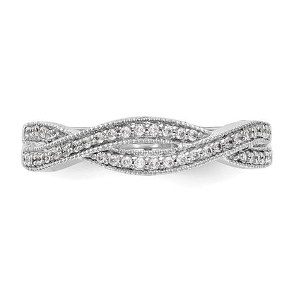 14K Weißgold Ehering mit natürlichen Diamanten