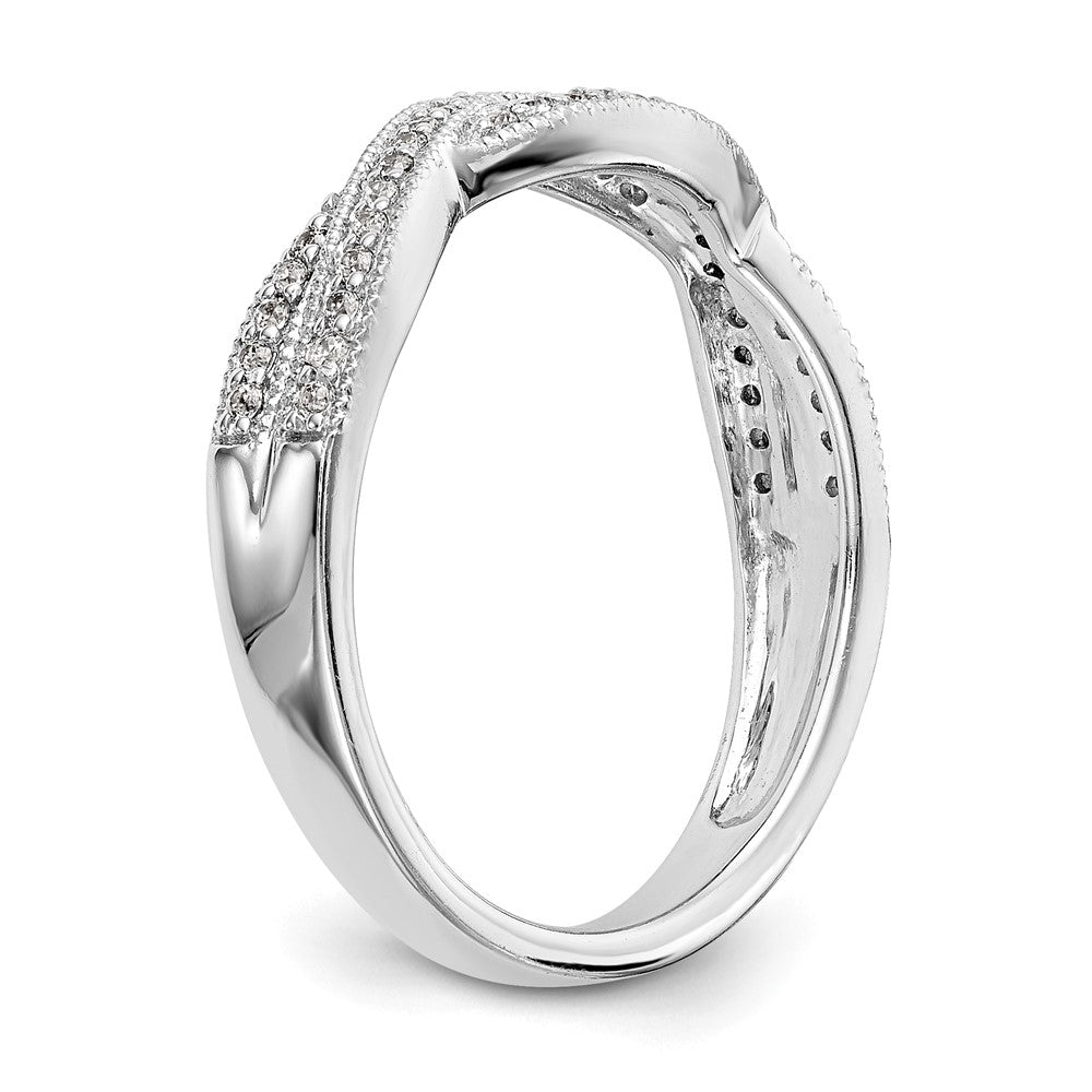 14K Weißgold Ehering mit natürlichen Diamanten