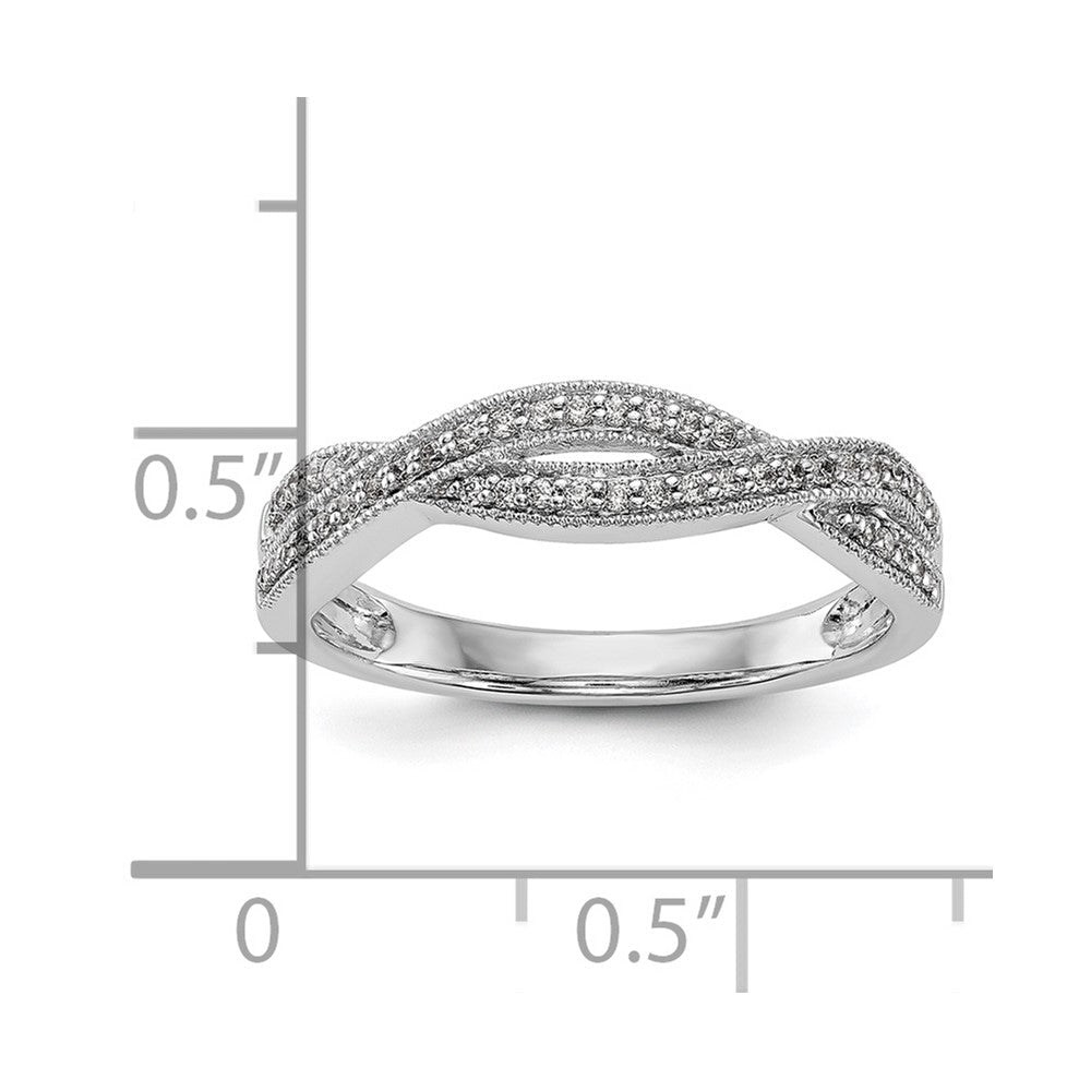 14K Weißgold Ehering mit natürlichen Diamanten