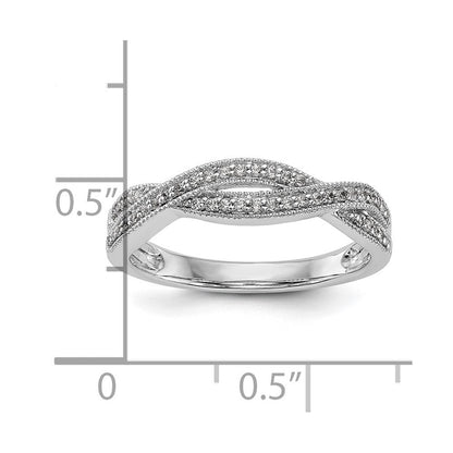 14K Weißgold Ehering mit natürlichen Diamanten