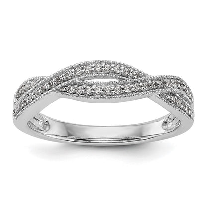 14K Weißgold Ehering mit natürlichen Diamanten