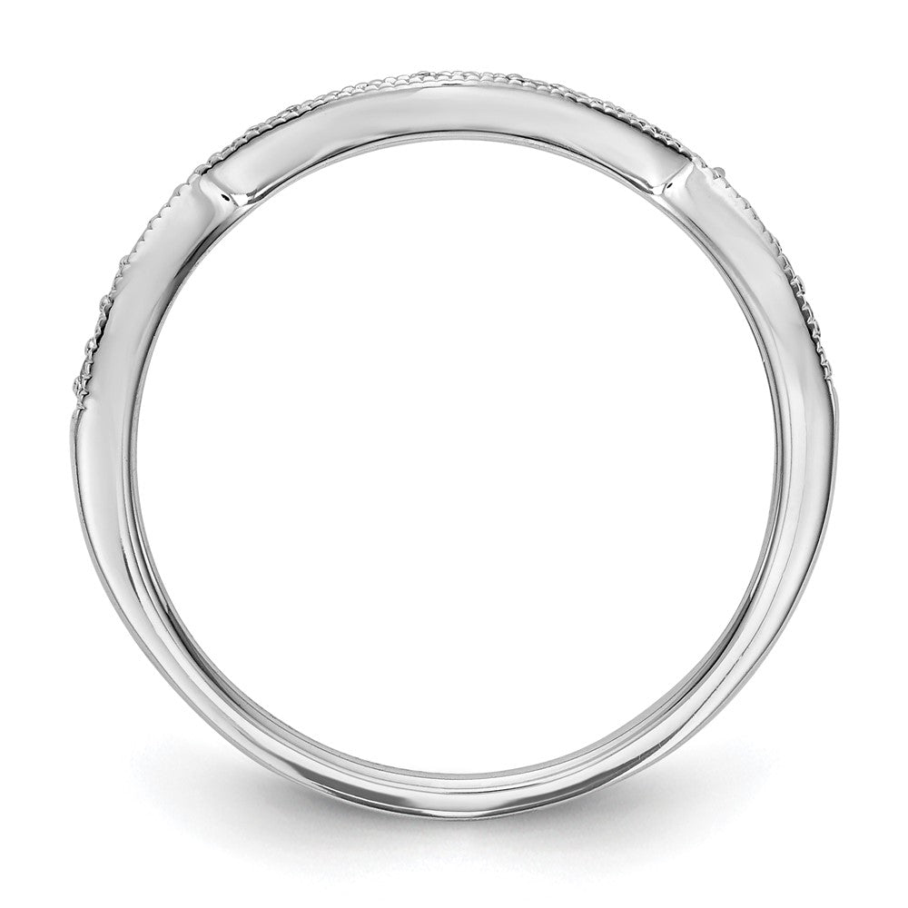 Trauring aus 14K Weißgold mit natürlichen Diamanten