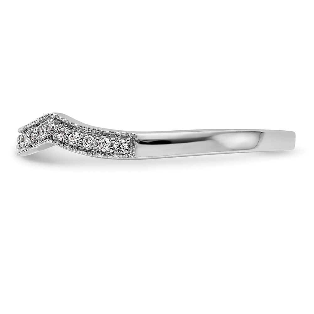 Trauring aus 14K Weißgold mit natürlichen Diamanten