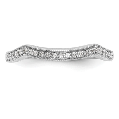 Trauring aus 14K Weißgold mit natürlichen Diamanten