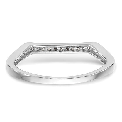 Trauring aus 14K Weißgold mit natürlichen Diamanten