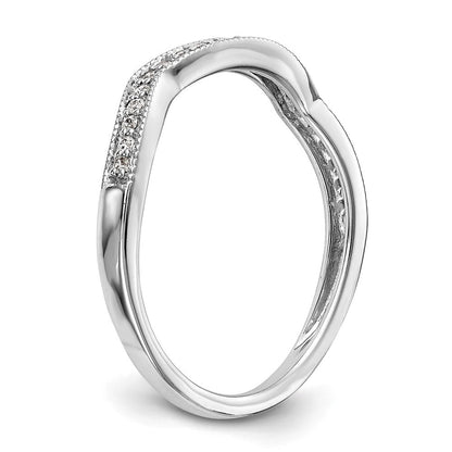 Trauring aus 14K Weißgold mit natürlichen Diamanten