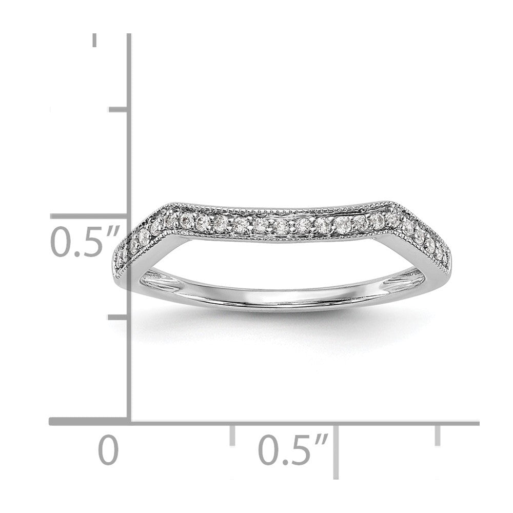 Trauring aus 14K Weißgold mit natürlichen Diamanten