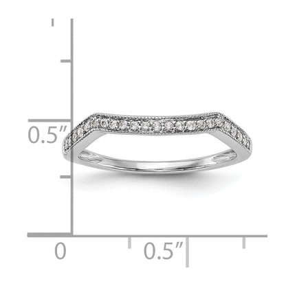 Trauring aus 14K Weißgold mit natürlichen Diamanten