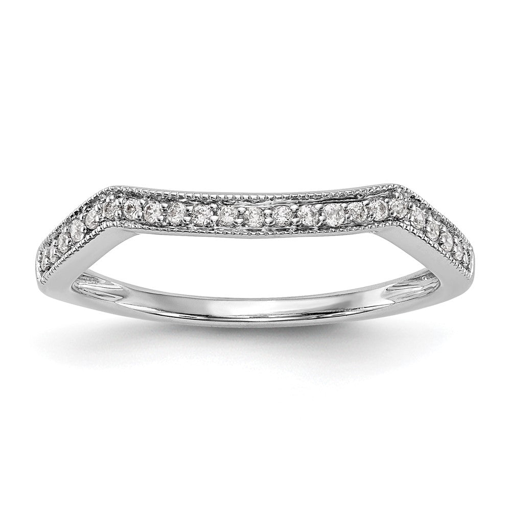 Trauring aus 14K Weißgold mit natürlichen Diamanten