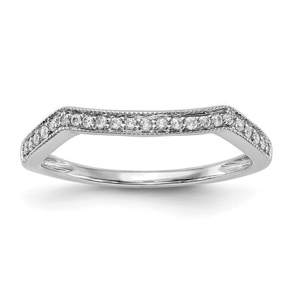 Trauring aus 14K Weißgold mit natürlichen Diamanten