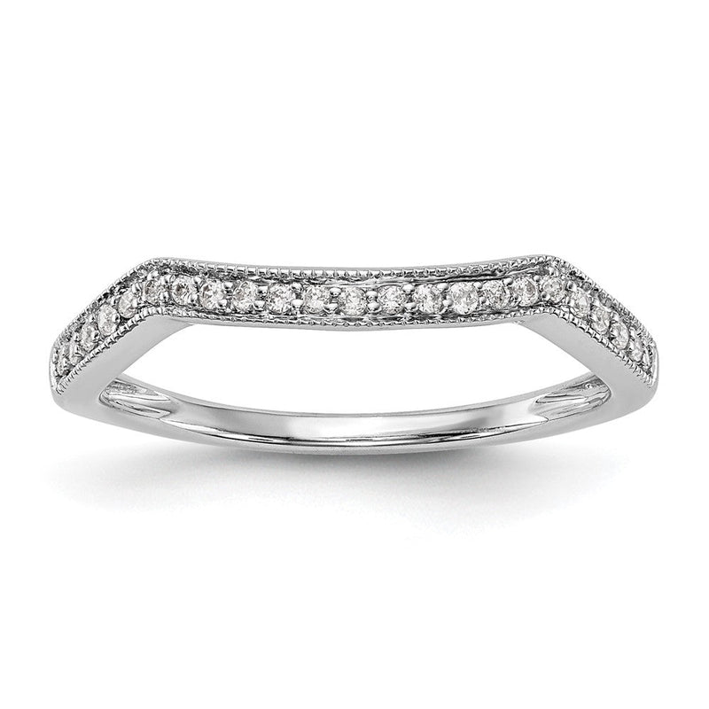 Trauring aus 14K Weißgold mit natürlichen Diamanten
