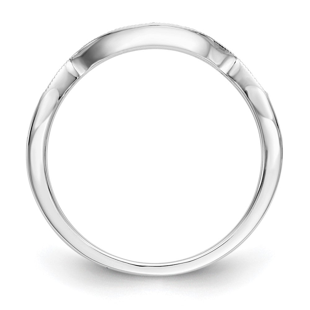 14K Weißgold Ehering mit 0,10 ct. Labor-gezüchteten Diamanten VS/SI+ G+ Komplett