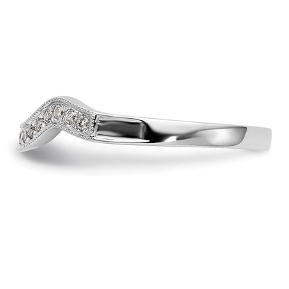 14K Weißgold Ehering mit 0,10 ct. Labor-gezüchteten Diamanten VS/SI+ G+ Komplett